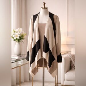 INC Beige & Black Long jacket